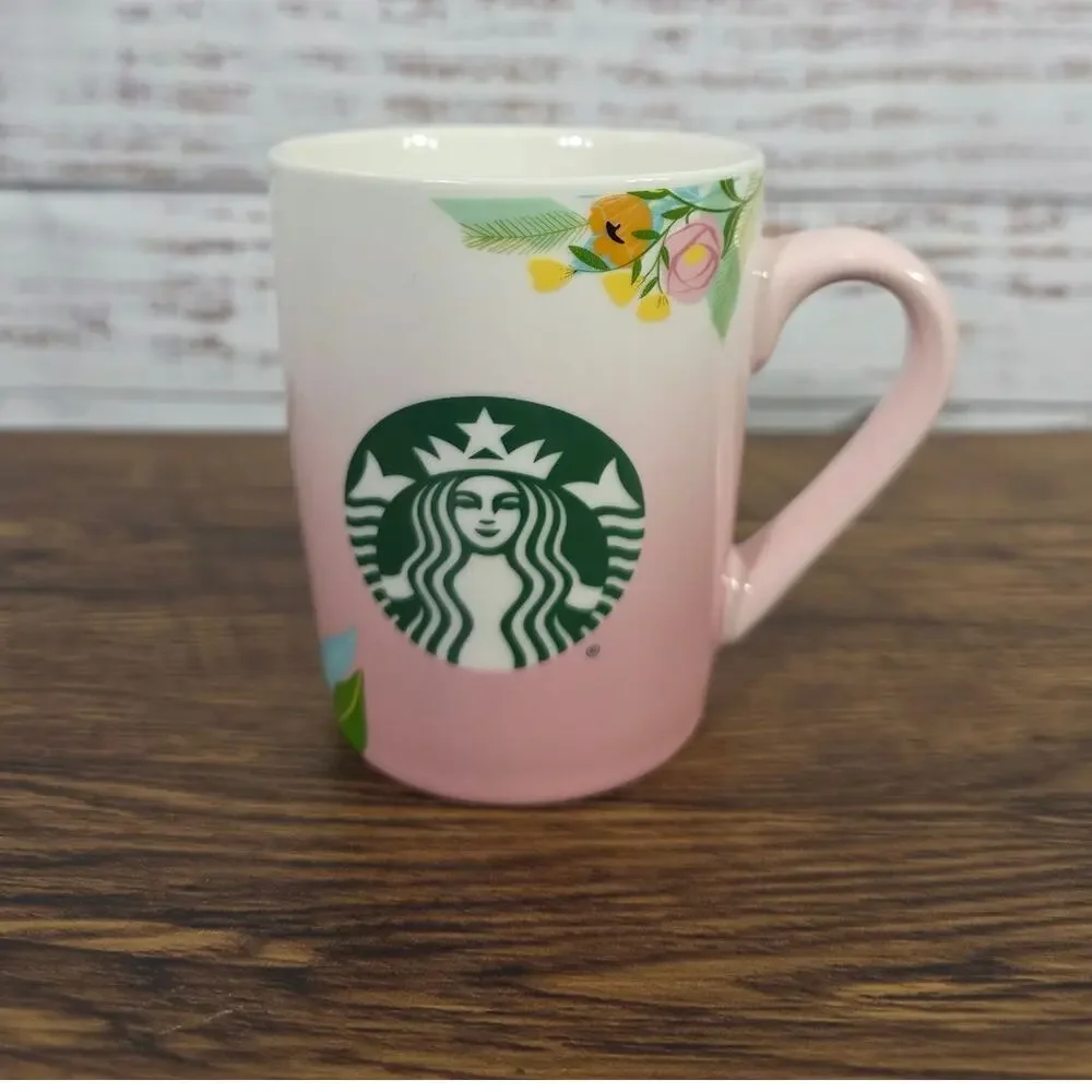 Starbucks Coffee Cup 2020 Pink Thankful Coffee/Tea 10 oz Ceramic